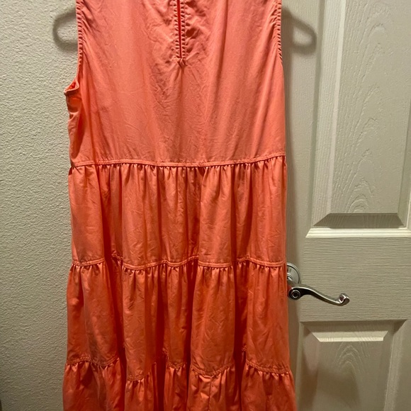 Tommy Hilfiger Peach Tiered Kids Dress - Picture 3 of 5